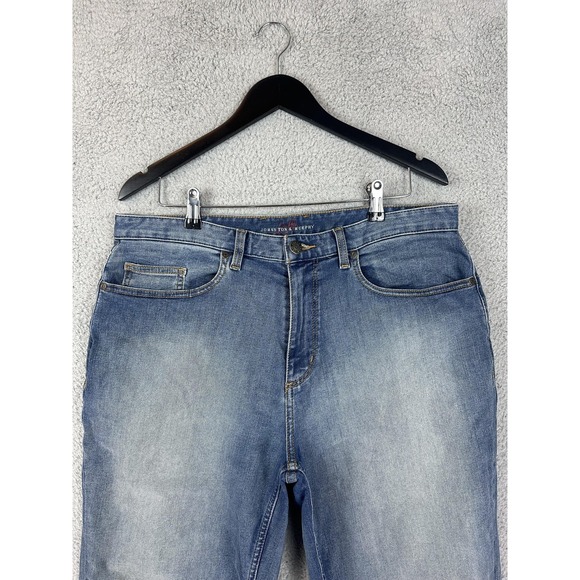 Johnston & Murphy Jeans Mens 36x32 Blue Regular Fit Stretch Denim Light Wash Men